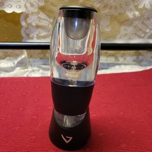 Vinturi Bar Essential Red Wine Clear Aerator Filter & No Drip Base/Stand Black